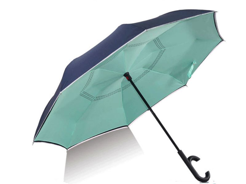 مظلة معكوسة مقاومة للريح من ذات قماش مزدوج